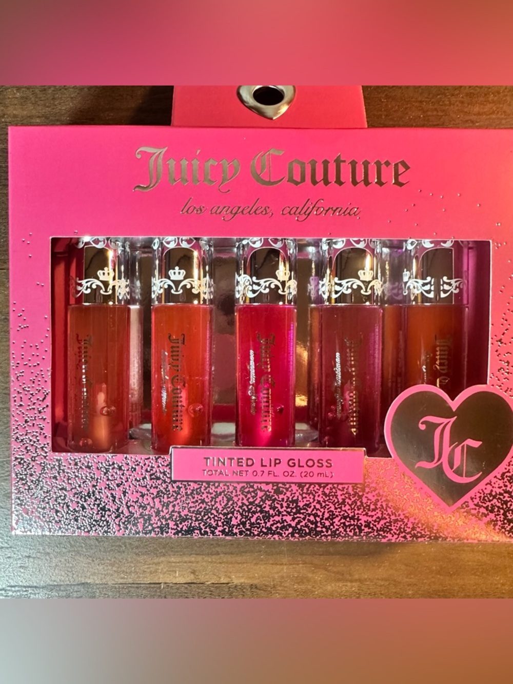 Juicy Couture 5-Pc Tinted Lip Gloss Set Gift Pack Moisturizing Sheer Shine